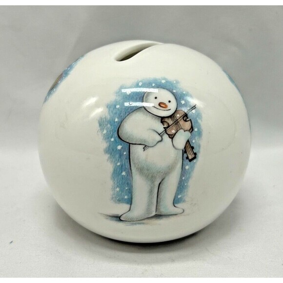 VINTAGE 1985 Royal Doulton Briggs Snowman Snowball Gift Money Box/Bank Christmas - Picture 1 of 7
